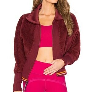 Adidas by Stella McCartney Women's Training Fleece Jacket Moble Maroon Sz XS